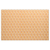 Retro Honeycomb Waves Orange Hexagon Pattern ファブリック (ファットクウォーター)