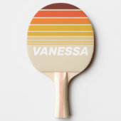 Retro Horizon Striping with Name 卓球ラケット (裏面)