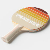 Retro Horizon Striping with Name 卓球ラケット (正面アングル)