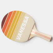 Retro Horizon Striping with Name 卓球ラケット (横)