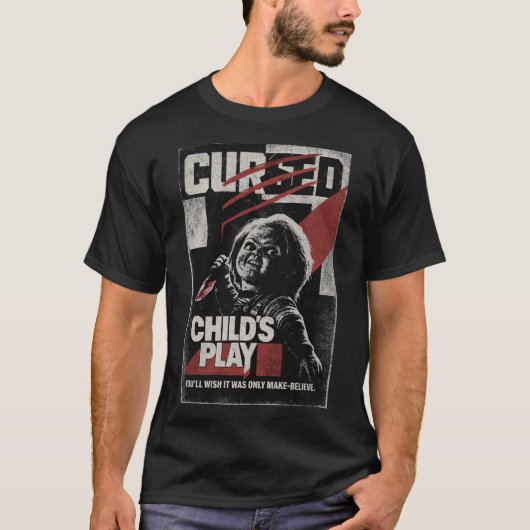 Retro Horror Doll Slasher Poster Tシャツ (正面)
