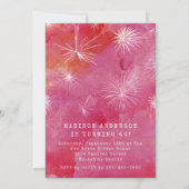 Retro Hot Pink Shh Surprise Birthday Party 招待状 (裏面)