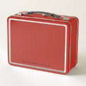 Retro Hot Rod Red Metal Lunch Box メタルランチボックス (裏面)