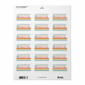 Retro House Real Estate Company Return Address ラベル (フルシート)