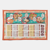 Retro Housewife Calendar Towel 2026  キッチンタオル (横)