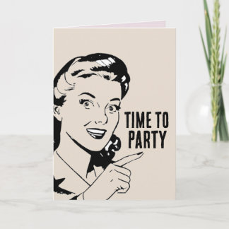 RETRO HOUSEWIFE FUNNY BIRTHDAY GREETING CARD カード