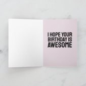 RETRO HOUSEWIFE FUNNY BIRTHDAY GREETING CARD カード (内部)