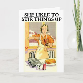 RETRO HOUSEWIFE FUNNY BIRTHDAY GREETING CARDS カード