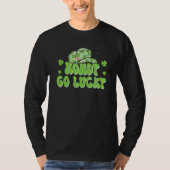 Retro Howdy Go Lucky Happy Patrick's Day Shamrock Tシャツ (正面)