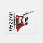 Retro Huzzah Frog Knight Funny Sword Meme Quote  フリースブランケット (正面(横))