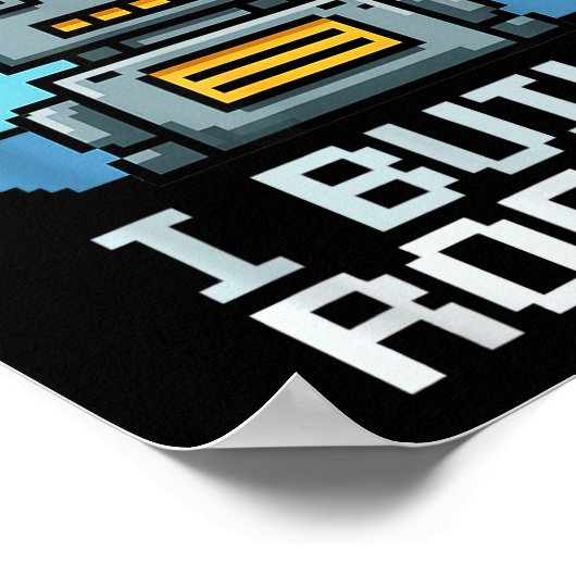 Retro I Build Robots Robotics Engineering Ai Tech  ポスター (角)