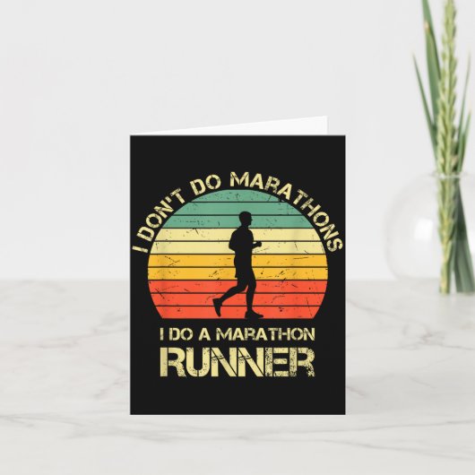 Retro I Don't Do Marathons I Do A Marathon Runner  カード (正面)