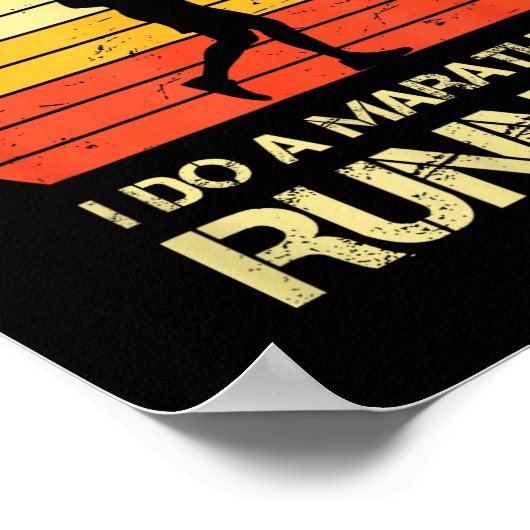 Retro I Don't Do Marathons I Do A Marathon Runner  ポスター (角)