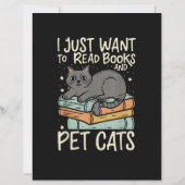 Retro I Just Want to Read Books and Pet Cats Cat (裏面)