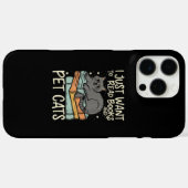 Retro I Just Want to Read Books and Pet Cats Cat Case-Mate iPhoneケース (裏面 (横))