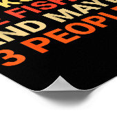 Retro I Like Books And Ice Fishing Lover Funny  ポスター (角)