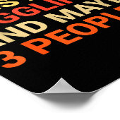 Retro I Like Dogs And Juggling Lover Funny Juggler ポスター (角)