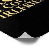 Retro I Love My Cougar-girlfriend Funny Boyfriend  ポスター (角)