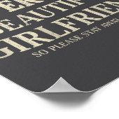 Retro I Love My Super Hot Beautiful Girlfriend Val ポスター (角)