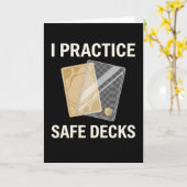 Retro I Practice Safe Decks Construction Trade カード (黄色い花)