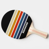 Retro Ice Rainbow Across Striping with Name 卓球ラケット (横)