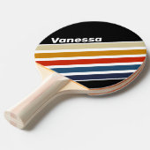 Retro Ice Rainbow Angled Striping with Name 卓球ラケット (正面アングル)