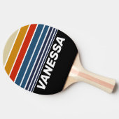 Retro Ice Rainbow Horizon Striping with Name 卓球ラケット (横)