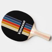 Retro Ice Rainbow Pin Striped with Name 卓球ラケット (横)