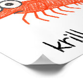 Retro Im Going To Krill Myself Shrimp Funny Ocean  ポスター (角)