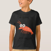 Retro Im Going To Krill Myself Shrimp Funny Ocean  Tシャツ (正面)