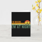 Retro Im Making Em At Night Cheese Sandwich Funny  カード (黄色い花)