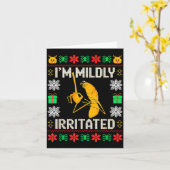 Retro I'm Mildly Irritated Marcus The Worm Christm カード (黄色い花)