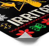 Retro I'm Mildly Irritated Marcus The Worm Christm ポスター (角)