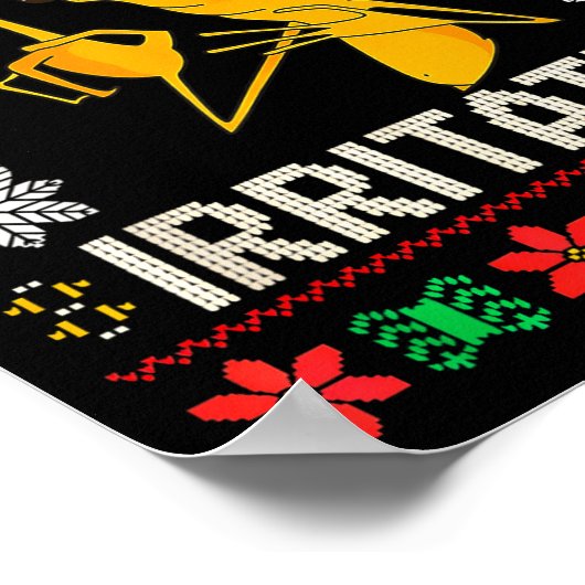 Retro I'm Mildly Irritated Marcus The Worm Christm ポスター (角)