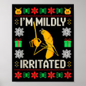 Retro I'm Mildly Irritated Marcus The Worm Christm ポスター (正面)