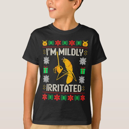 Retro I'm Mildly Irritated Marcus The Worm Christm Tシャツ (正面)