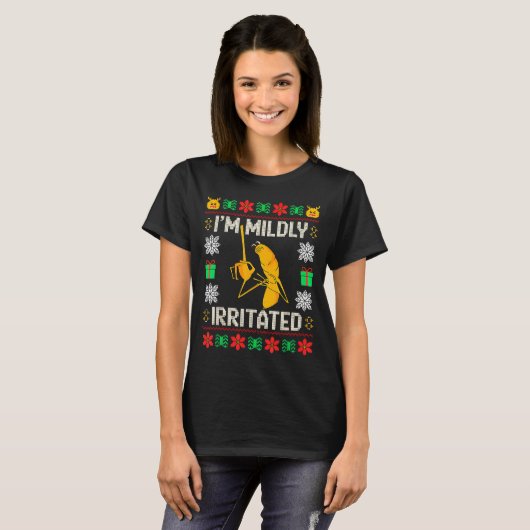 Retro I'm Mildly Irritated Marcus The Worm Christm Tシャツ (正面フル)