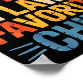 Retro I'm My Mother In Law's Favorite Child Funny ポスター (角)