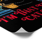 Retro I'm That Crazy Cat Lady Cat Lover Quote Funn ポスター (角)