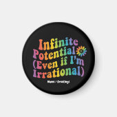 Retro Infinite Potential Irrational Pi Day Math  マグネット (正面)