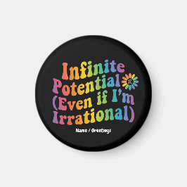 Retro Infinite Potential Irrational Pi Day Math  マグネット