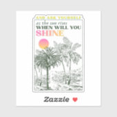 retro inspirational self care Quote  シール (シート)