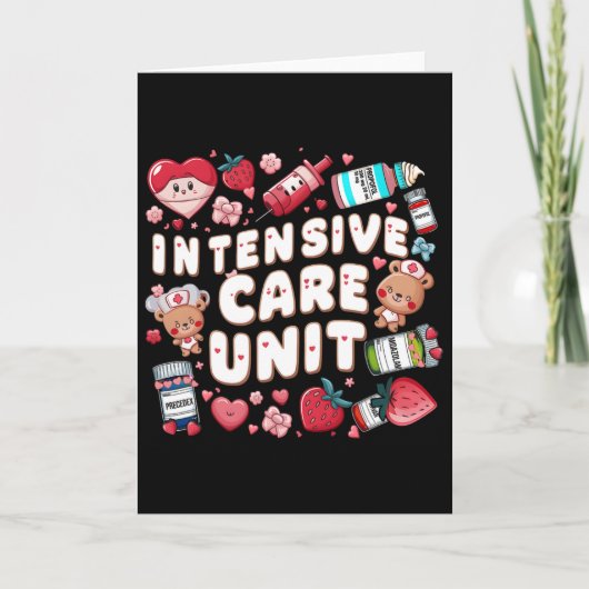 Retro Intensive Care Unit Nurse Tech Valentine Icu カード (正面)
