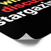 Retro Introverted But Willing Stargazing Lover Fun ポスター (角)