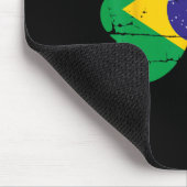 Retro Irish Brazil Flag Ireland Shamrock St Patric マウスパッド (コーナー)