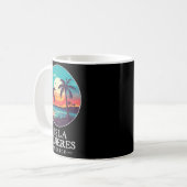 Retro Isla Mujeres Mexico Beach Sunset Souvenir Me コーヒーマグカップ (正面左)