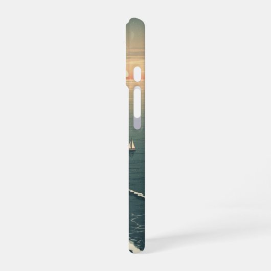 Retro Island at Dusk iPhone 16ケース (左側面)