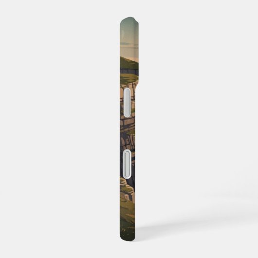 Retro Island at Dusk iPhone 16ケース (右側面)