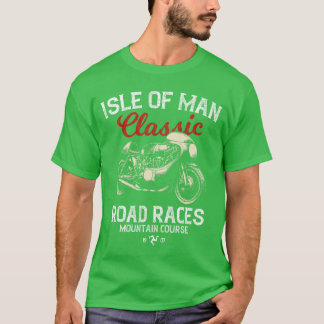 Retro Isle of ManT Races Vintage Motorbike Race gi Tシャツ