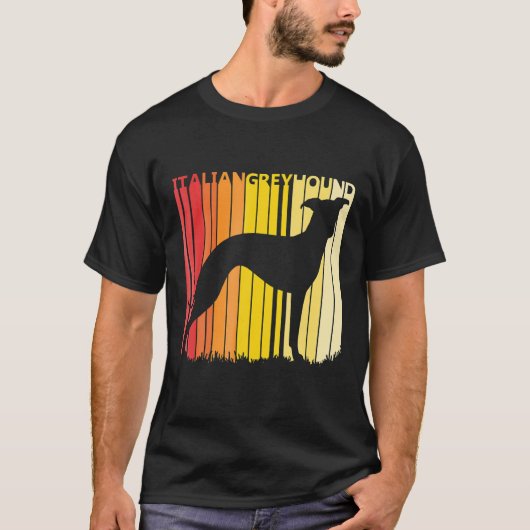 Retro Italian Greyhound Dog Retro Dog Lover Tシャツ (正面)